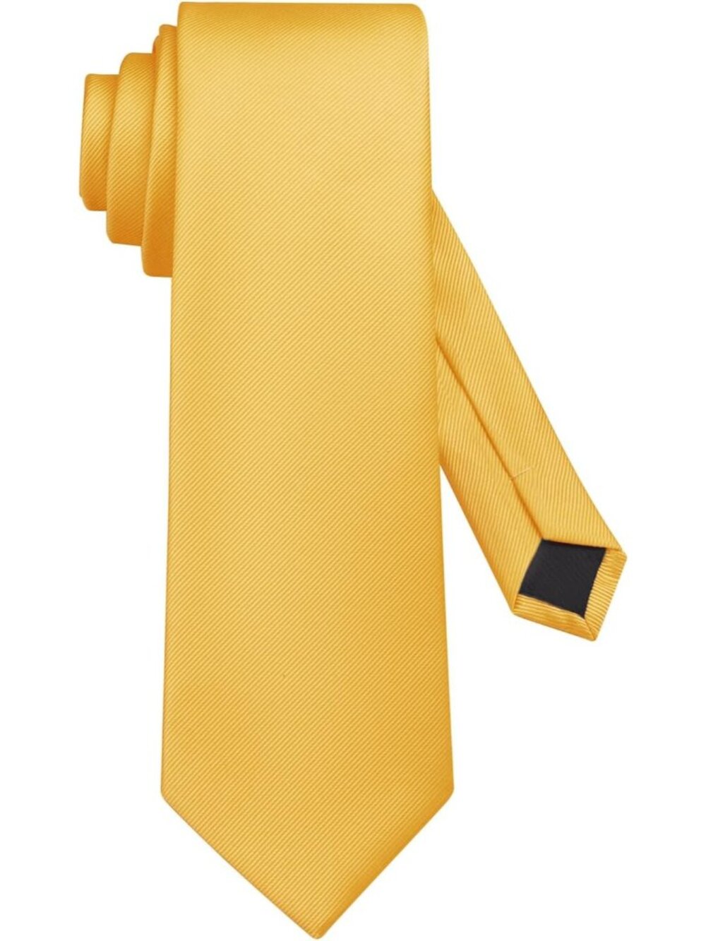 Men's Ties Solid Color Yellow Imported Twill Formal Neckties